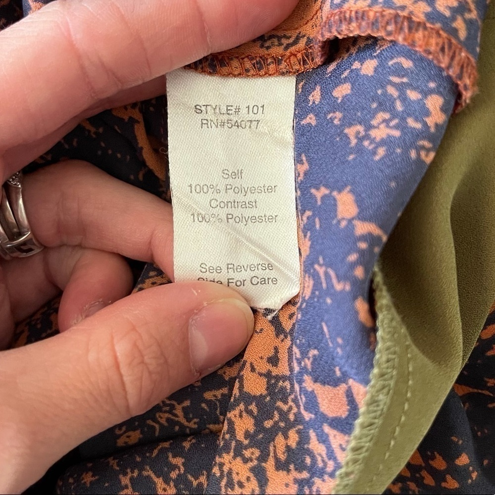CAbi #101 Border Wrap Blouse In Python - Picture 5 of 5